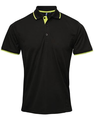 PRE-PR618-Mens Contrast Coolchecker® Polo